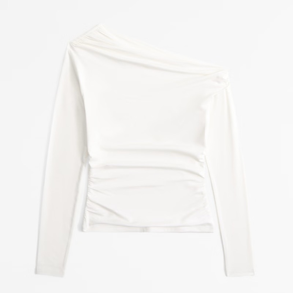 Abercrombie & Fitch Elegant White Off-Shoulder Top